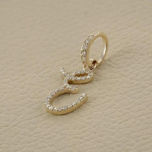Colgante de moissanita auténtica de corte redondo de 1,00 ct con la letra _E_, chapado en oro amarillo de 14 k, estilo hip hop.