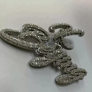 Colgante de moissanita auténtica de 3,10 quilates para hombre, con el nombre personalizado, dije personalizado, colgante de hip hop, colgante de moissanita, regalo de cumpleaños