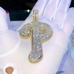 2.30 Ct Round Cut Real Moissanite Custom Letter Pendant 14K Yellow Gold Plated  One Pandent Jewelry