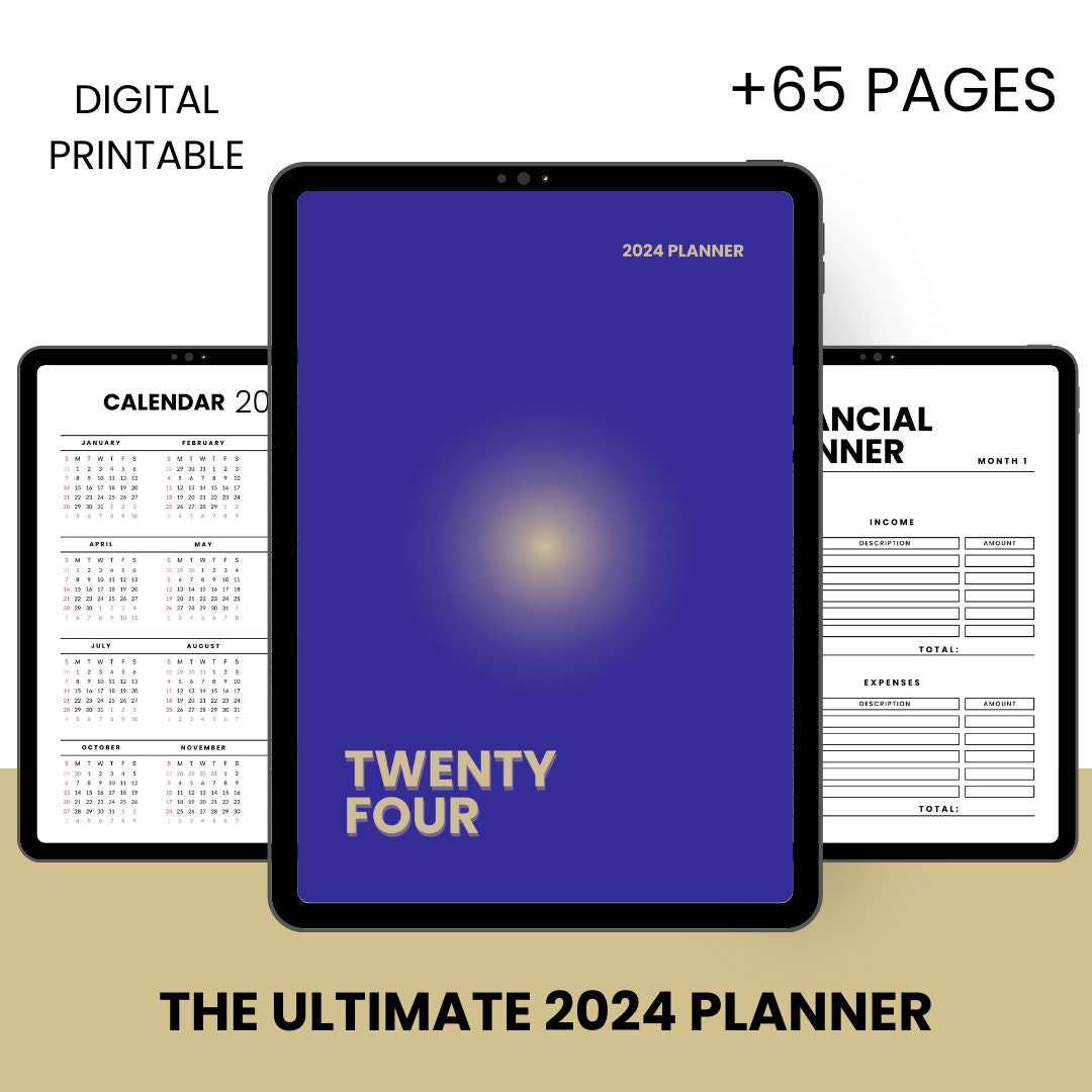 Ultimate 2024 Planner Yearly Planner Digital Printable Journal ...