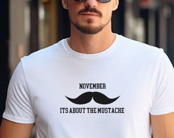 Movember shirt,Mustache Boyfriend gift,Gift for men, Mens mental health,Funny moustache lover shirt,November Moustache tee, Moustache,Funny