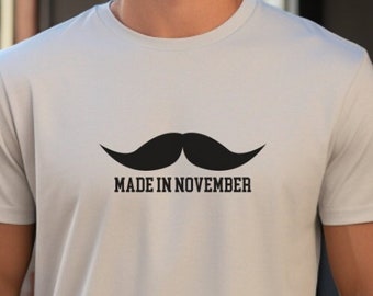 Movember shirt,Mustache Boyfriend gift,Gift for men, Mens mental health,Funny moustache lover shirt,November Moustache tee, Moustache,Funny