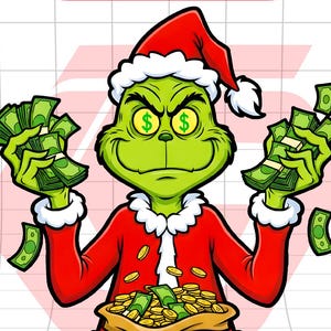Emote Argent Grinch | Emote de Noël animée | PNG | Twitch | Noël | Emoji | Téléchargement numérique
