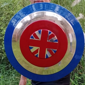 Scudo del Capitano Carter Replica dello scudo di Peggy Carter per Cosplay e gioco di ruolo Scudo con cinture in pelle ~ Scudo del Primo Vendicatore ~ Articoli da regalo