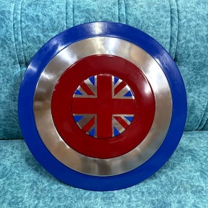 Handgefertigtes Captain Carter Schild Replikat: Cosplay Prop, Mit Ledergürteln Bild 1