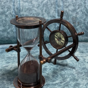 Nautical Mini Brass Sand Timer Maritime Decorative Desktop Sand timer 7 Inch