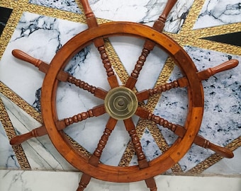 Nautical Wooden Ship Wheel: Marine Wall Decor, 30 or 36 Inch