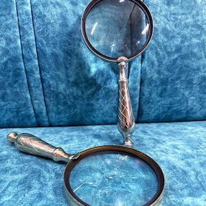Nautical Solid Brass Adjustable Magnifying GLASS, Magnifier Book Lover Reading Reader Hand Held Magnifier, Gift items