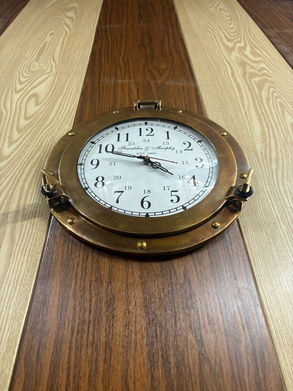 Etsy 日本 壁掛時計 SHIP'S 船舶時計 舷窓デザイン 丸窓 タイム