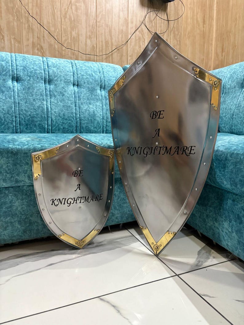 Handmade Etched Steel Shield | Personalized Knight Crusader Armor - Etsy
