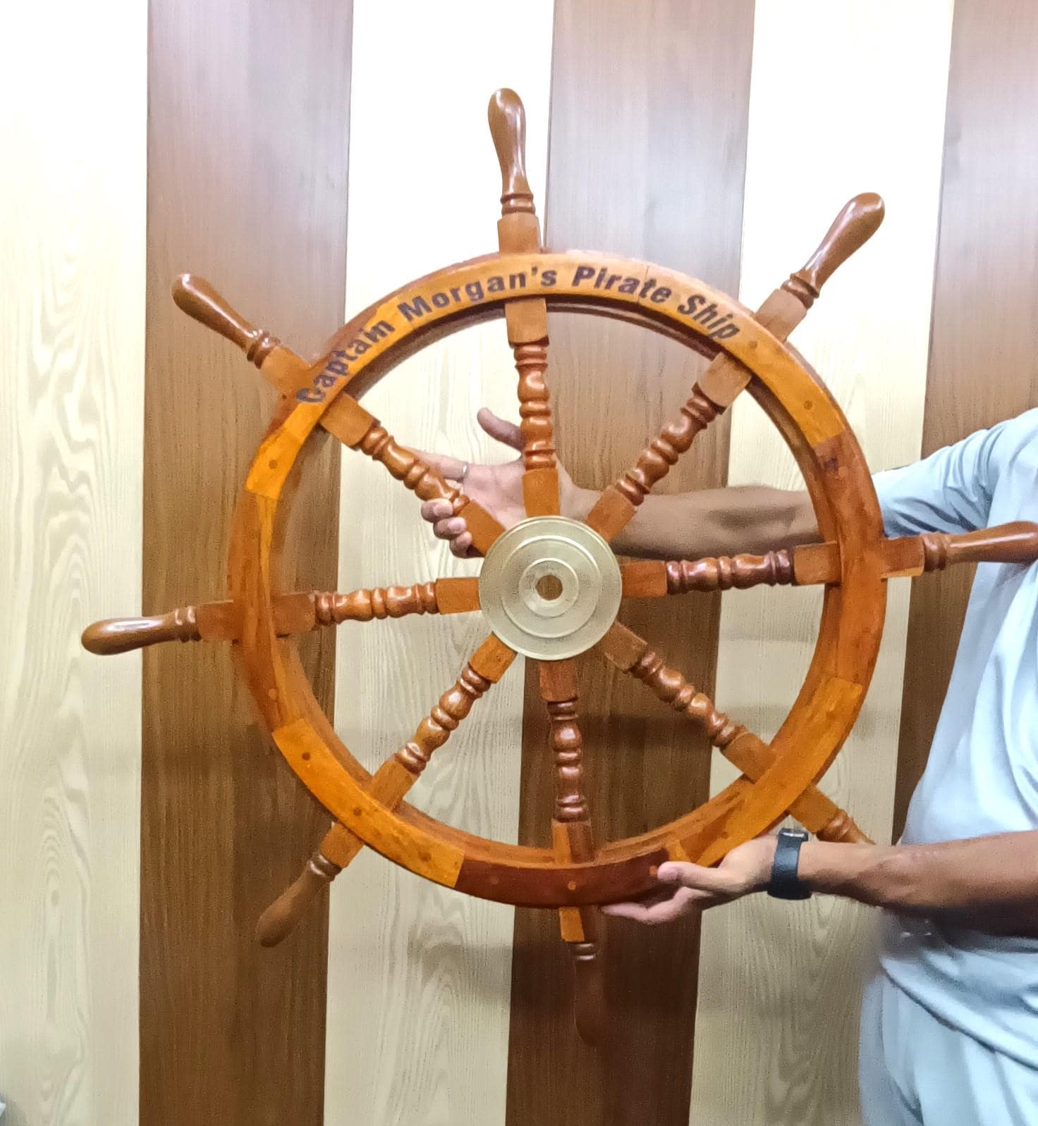 Engraved Pirates Ship Wheel, 36