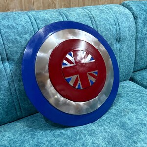 Handgefertigtes Captain Carter Schild Replikat: Cosplay Prop, Mit Ledergürteln Bild 5