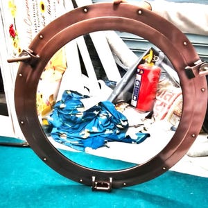 Antique Copper Finish Maritime Ship Boat Porthole ~  Nautical Round Window Wall Mirror Porthole ~ Home  Office Decor Porthole~ Gift items