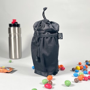 Bicycle Snack Bag, Handlebar Bag for Bikepacking, Everyday rides, Water-resistant Stem Bag for Drinks & Valuables, Food Pouch
