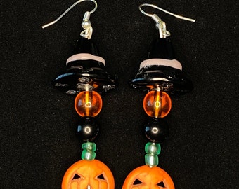 Spooky Halloween Pumpkin Earrings