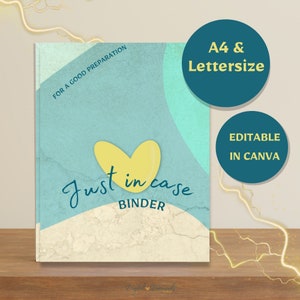 Nur für den Fallplaner, Notfallordner für Seelenfrieden, Für den Todesfall, End of life-Programm, Life binder, bearbeitbar in Canva Free