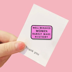 Feminist Enamel Pin Brooches Feminist Motivational Metal Brooch Pins Denim Hat Badge Collar Jewellery Gift for Women Wholesale