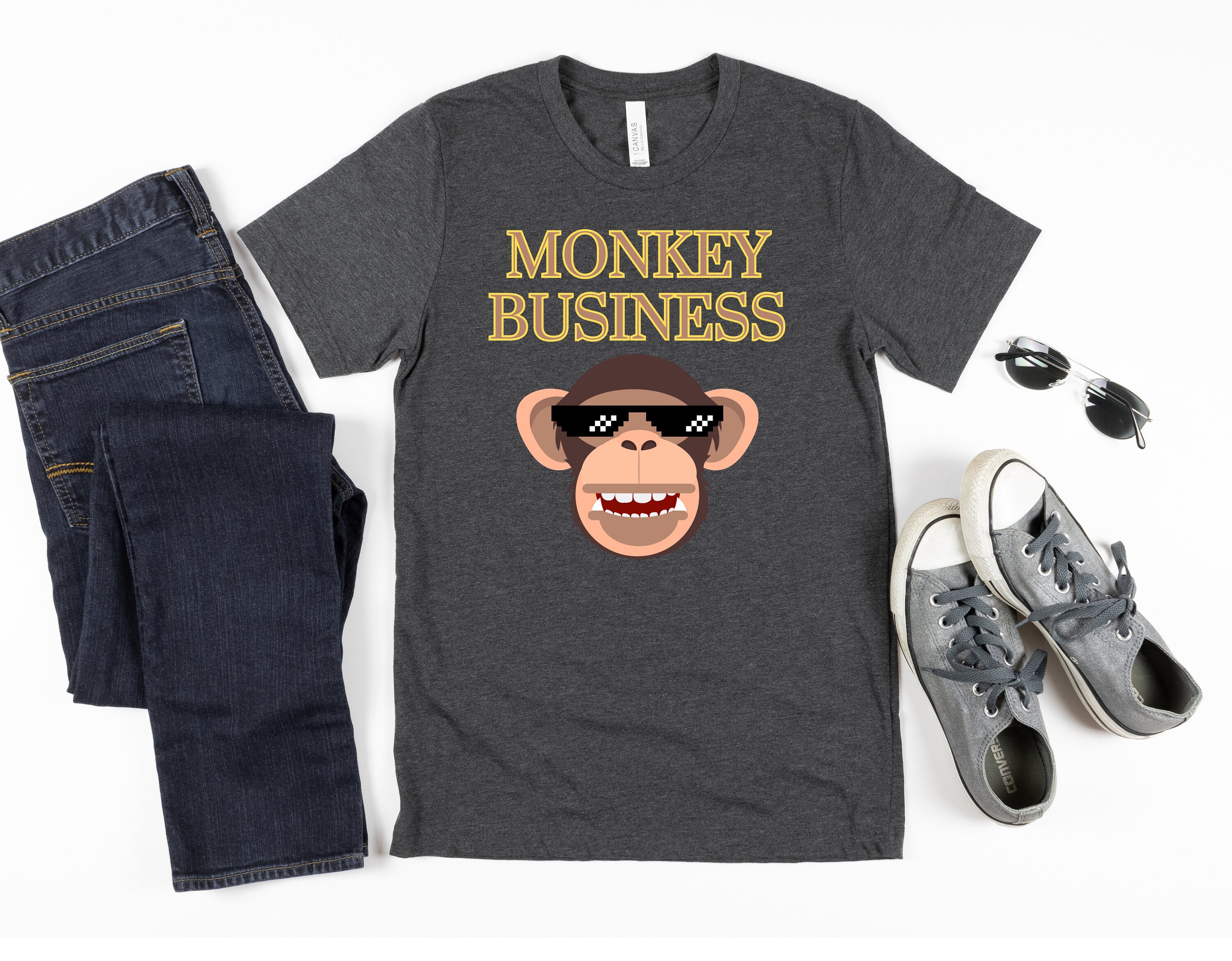 Funny Photo Bomb Prints Silly Monkey Boo! Awesome Novelty Meme Animals  Fashion and Decor  Sticker for Sale by MrGiftee