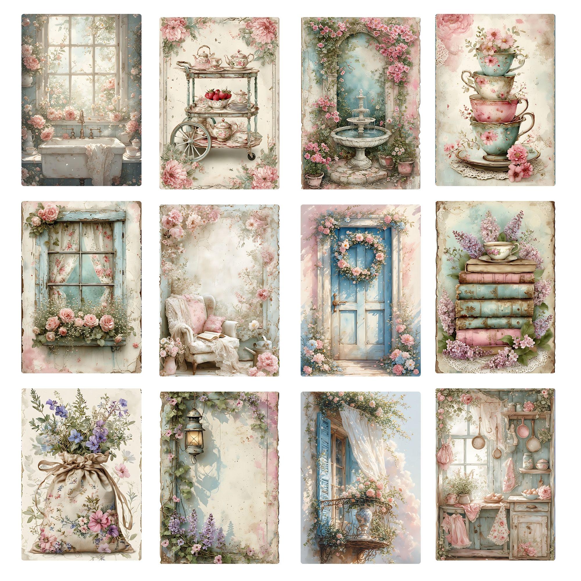 Pink Rose Junk Journal Kit | Shabby Chic Cottagecore Printable (U.S ...