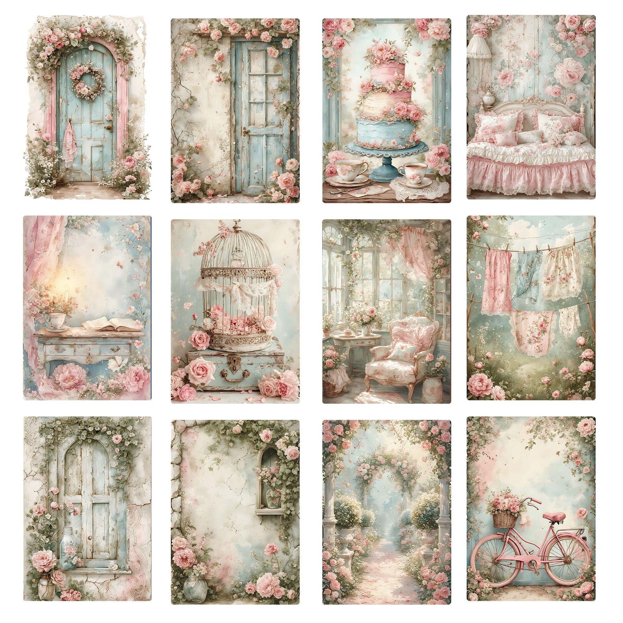 Pink Rose Junk Journal Kit | Shabby Chic Cottagecore Printable (U.S ...