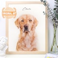Custom Watercolor Portraits,Using Pet Photo,Personalized Digital Dog Portraits,Cat Portraits,Custom Dog Portraits,Custom Pet Memorial Art