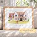 100% Hand-Painted House Portrait,Custom House Painting,Housewarming Gift,Our First Home Sign,Home Sweet Hom,First Home Gift,Watercolor Home