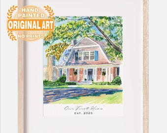 Custom Home Portrait,House Painting,Watercolor Home,Housewarming Gift,Our First Home Sign,Home Sweet Home Sign,First Home Gift,Realtor Gift