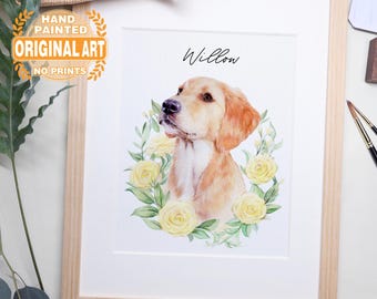 Portrait d'animal de compagnie aquarelle personnalisé, à l'aide d'une photo d'animal de compagnie, portrait de chien à partir d'une photo, portrait de chat, portrait de chien personnalisé, cadeau commémoratif d'animal de compagnie, cadeau de perte d'animal de compagnie