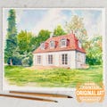 100% Hand-Painted Home Portrait, Custom Watercolor Home, House Painting, Housewarming Gift, Our First Home Sign, Hand Drawn House Portrait