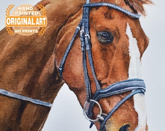 Personalized Horse Gift,Horse Painting From Photo,Hand Painted watercolor,Horse Lover Gift,Unique Gift for Horse, Equestrian Gifts