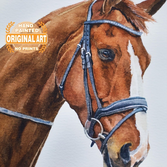 Personalized Horse Gift,Horse Painting From Photo,Hand Painted watercolor,Horse Lover Gift,Unique Gift for Horse, Equestrian Gifts