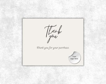 Editable Luxury Thank You Card Template, Minimal Business Thank You ...