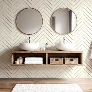 Skandinavisk tapet – Neutral texturerad geometrisk tapet, självhäftande eller traditionell, minimalistisk väggdekor