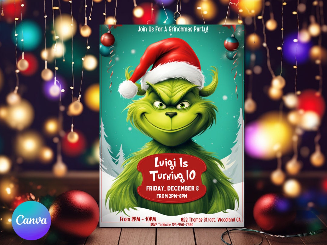 grinch-birthday-invitation-christmas-birthday-invitation-etsy