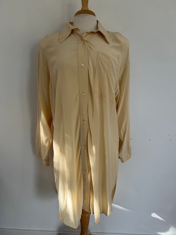 Vintage Diane Gilman Silk Shirt Dress