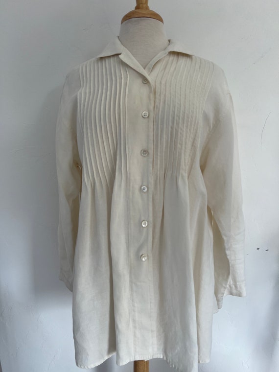 Vintage Neiman Marcus Linen Long Sleeve