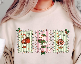 Silly goose Christmas sweatshirt for Christmas party Ugly Christmas Sweater Shirt Silly Goose on the Loose Festive Holiday Sweater School