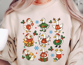Silly Goose Christmas Sweatshirt Goose Christmas Sweater Cute Christmas Sweatshirt Womens Christmas Shirt Teacher Christmas Shirt Gift