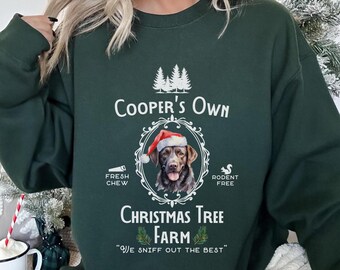 Labrador Retriever Weihnachten Shirt Hundename Weihnachten Shirt Labrador Mama Pullover Geschenk für Labrador Liebhaber Weihnachtsbaum Bauernhof Hundename