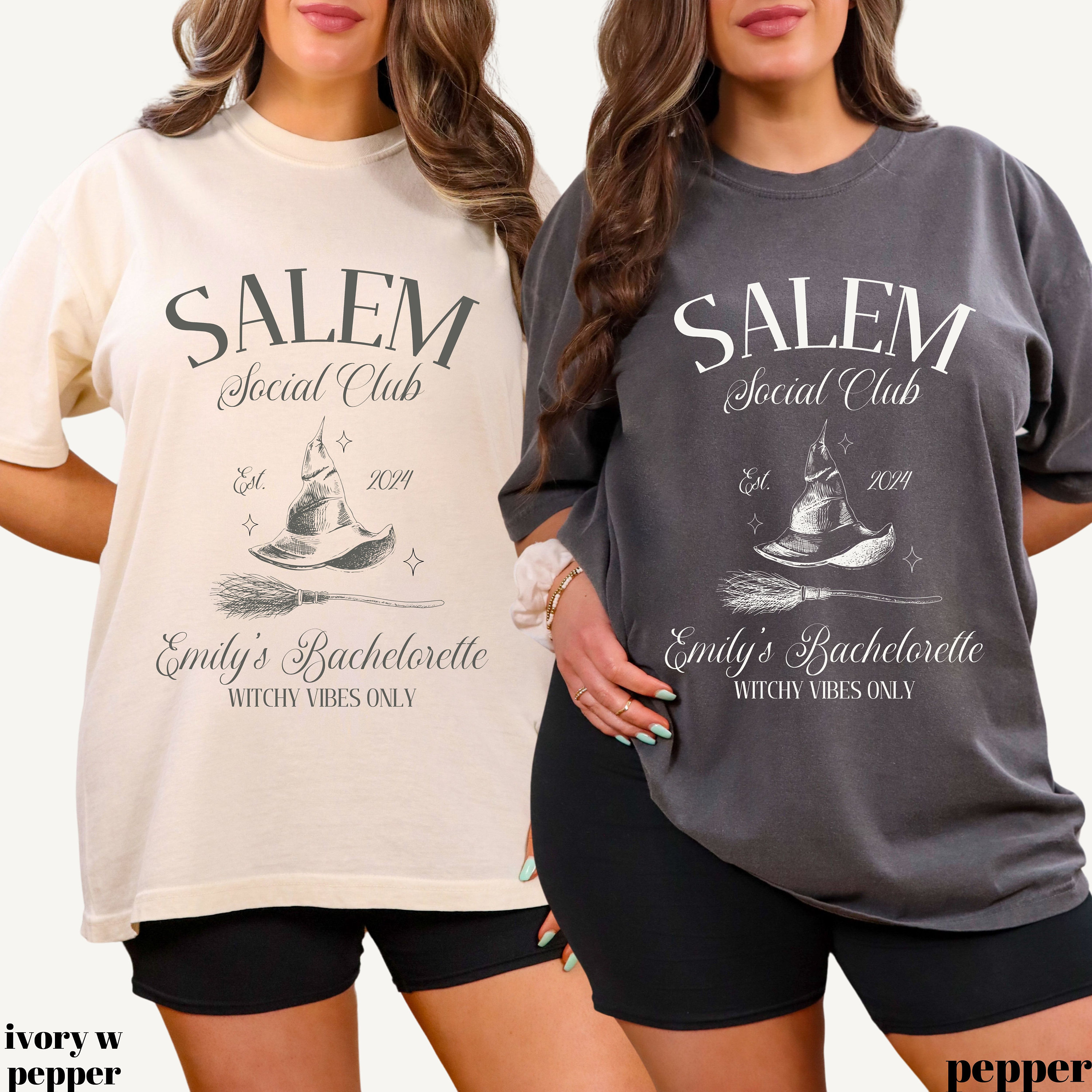 ★ SHALOM★ BACH TSHIRTS Salem Social Club Bachelorette Shirt Group Shirts for Bridal