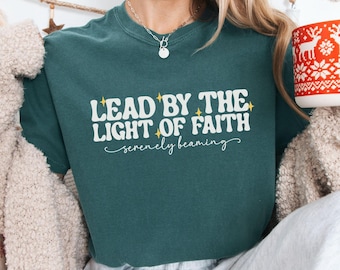 O Holy Night Comfort Colors Shirt Christmas Song Lyrics Festive Christmas Tshirt Christian Shirt Lead By Faith Shirt Christmas Songs