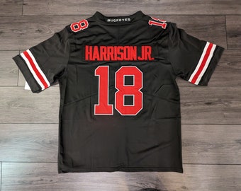 Marvin Harrison Jr Jersey Ohio State Buckeyes #18 Blackout NCAA Football