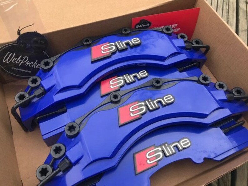 4 Pcs S Line Logo Brake Caliper Covers for Audi Accessories Blue / Car Accessories Etsy