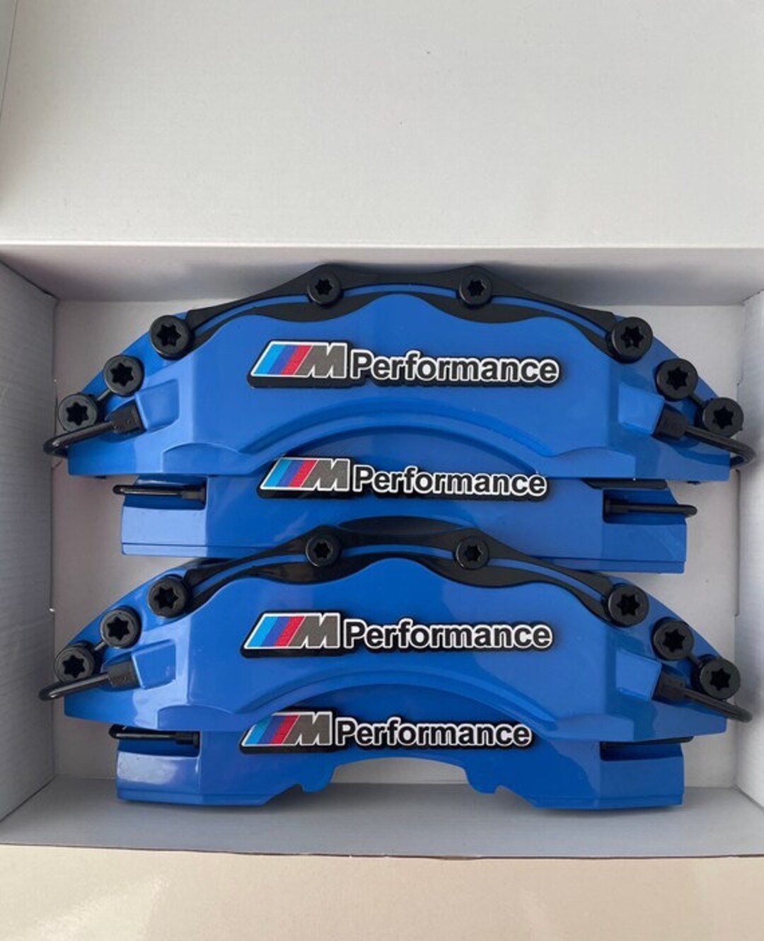 4 Pcs M Performance Brake Caliper Covers for Bmw Accessories Blue / Car