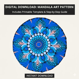 Zen Mandala Dotting Pattern PDF Tutorial | Beginner-Friendly (Digital Download)