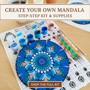 DIY mandala-schilderset met stippen | Cadeau kunsttherapie (pdf-gids)