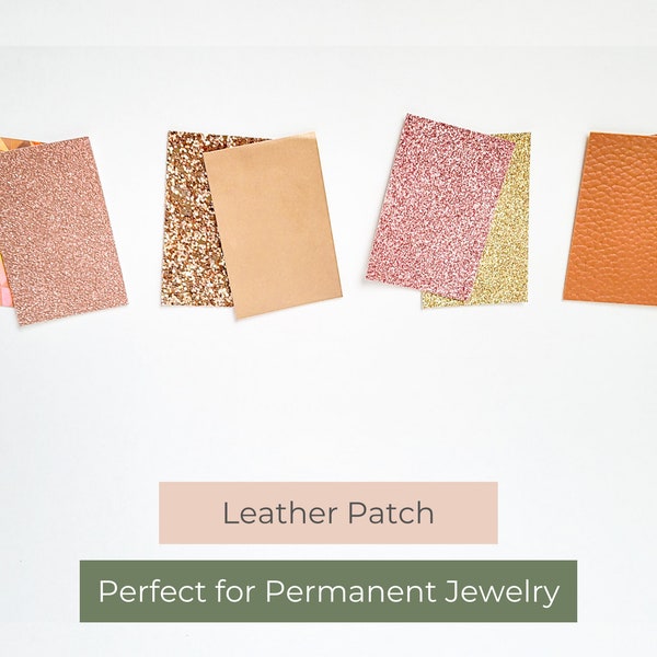 Leather Patch | Permanent Jewelry Protection | Bulk Permanent Jewelry Supplies| Cute Leather Patch | Leather for Permanent Jewelry | Faux