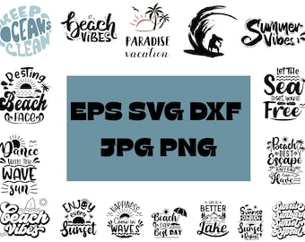 Summer Beach Quotes svg Bundle,Beach Life Designs,Vacation Vibes,Beach Funny SVG Bundle,Summer Vacations Quotes,Beach Life PNG,Oceans quotes