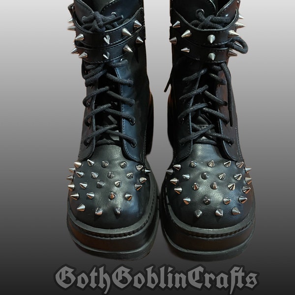 Goth Punk Spiked Studded Platform Boots