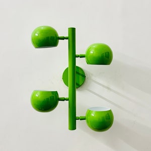 Mid Century Green Wall Sconce, Italian Diabolo White Wall Light Sconce Pair, Stilnovo Style Adjustable Sconce Lighting for Home Decor